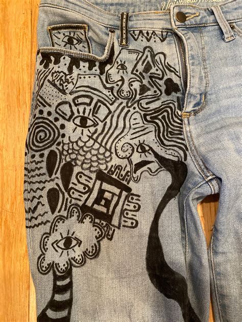 Custom Designed Jeans Etsy