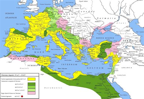 Extent Of The Roman Empire Under Augustus 30 Bce 6 Ce Roman Empire