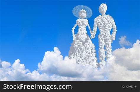 Wedding Couple In Clouds Free Stock Images And Photos 10052215