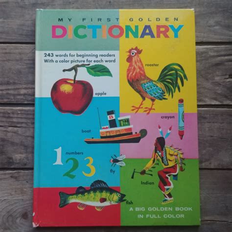 My First Golden Dictionary Big Golden Book Vintage 1960s Etsy
