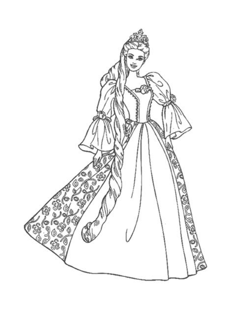 barbie princess coloring pages  images  clkercom vector clip art  royalty