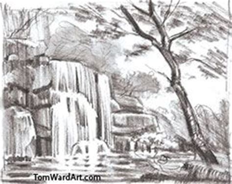 sketches of waterfalls - Google Search | Dibujos, Cascadas, Arte