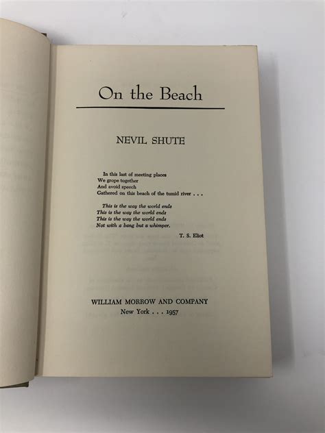 On The Beach By Shute Nevil Very Good Hardcover 1957 1st Edition