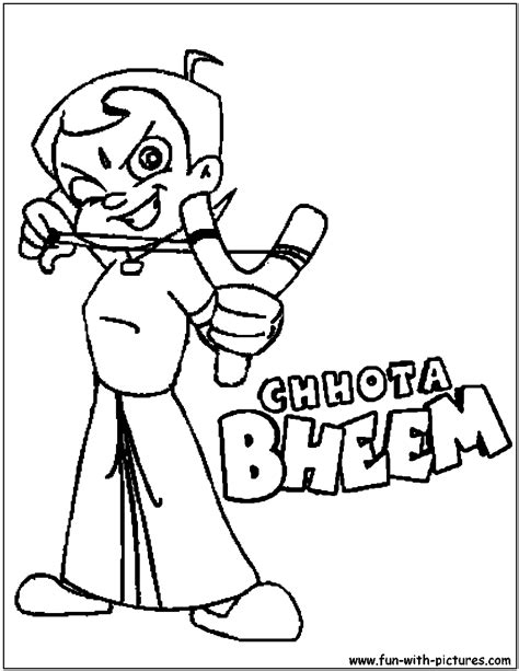 Find more cartoon coloring page to print pictures from our search. Chhota Bheem Coloring Page | Coloring for kids, Coloring ...