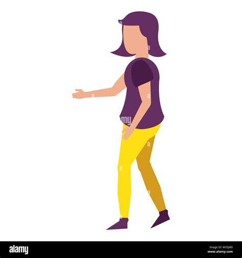 Young Woman Without Face Cartoon Stock Vector Image And Art Alamy