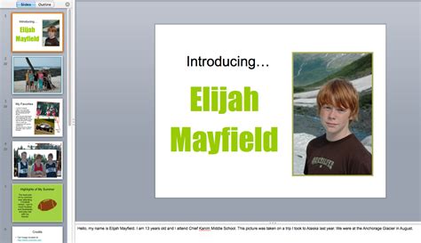 4th Grade Autobiography Powerpoint Demo Middle School Education