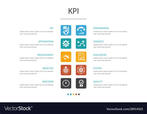 Kpi infographic 10 option conceptoptimization Vector Image