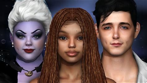 The Sims 4 ¦ “ursula Ariel And Eric“ 🦑🧜🏾‍♀️🔱 The Little Mermaid Cas