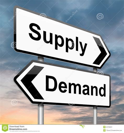 Supply and demand. stock illustration. Illustration of deal - 26790631
