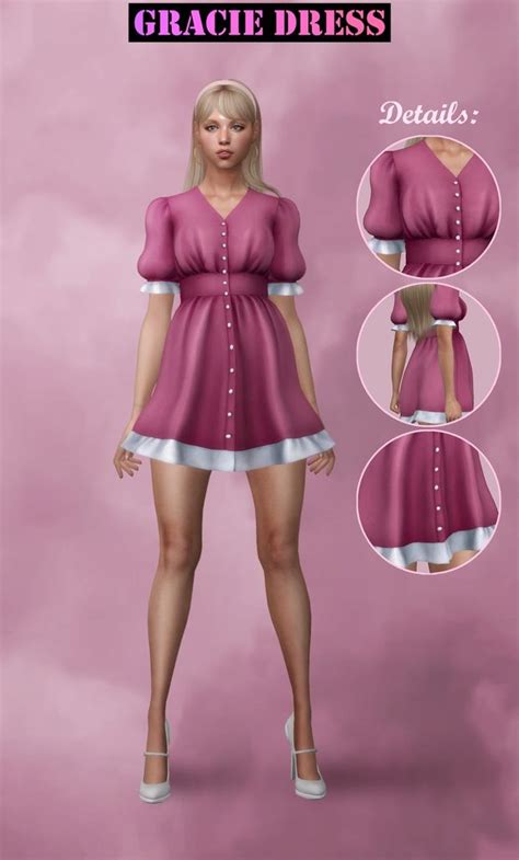 Gracie Dress And Accessory Buttons Simmeraddiction83 On Patreon In 2021