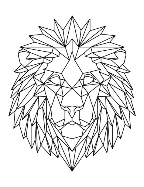 Explore 623989 free printable coloring pages for your you can use our amazing online tool to color and edit the following lion coloring pages. Printable Geometric Lion Head Coloring Page