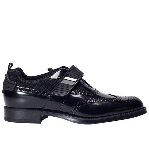 Prada black men's leather loafers black leather loafers, silver and black prada engraved metal on shoe exterior, leather insole dust bag included. Lyst - Prada Shoes Men in Black for Men