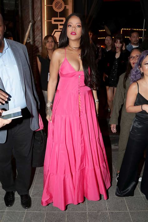 Rihanna In A Pink Dress Was Seen Out In Seoul 09182019