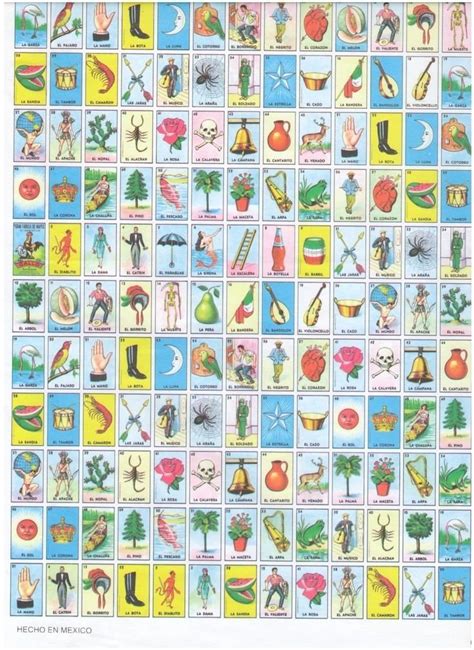 Loteria Mexicana Cartas Para Imprimir Lotería Mexicana Loteria