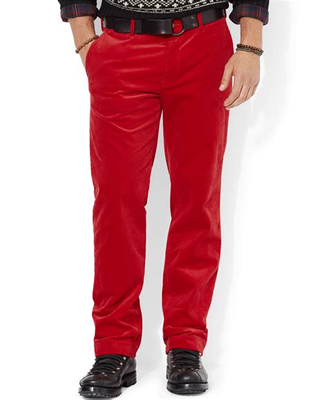 Polo Ralph Lauren Classic Fit Newport Corduroy Pants In Red For Men Lyst
