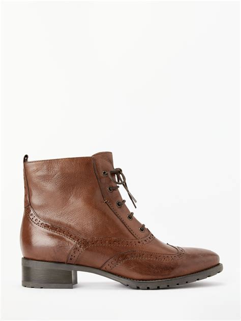 John Lewis Cambridge Lace Up Ankle Boots Brown Brown Ankle Boots
