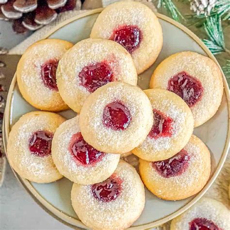 Raspberry Jam Thumbprint Cookies On My Kids Plate