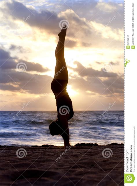 Yoga Silhouette Stock Photo Image 62170942