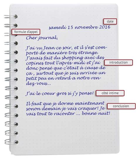 Français B: Journal intime
