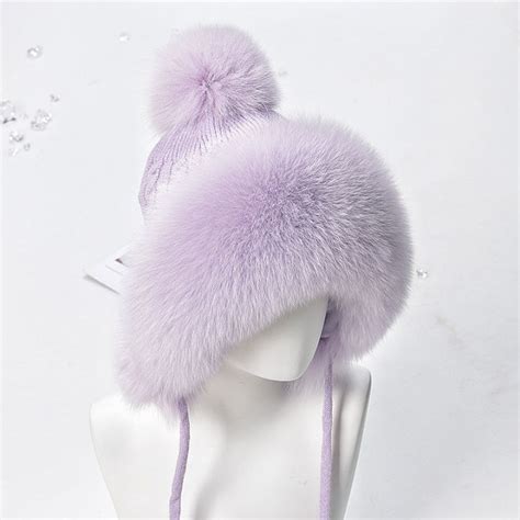 Fox Fur Lei Feng Hat Women Winter Fur Sweet And Cute Thick Warm Young