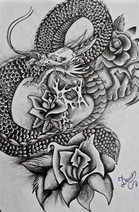 The creature has strong ties with several cultures worldwide including european folklore, middle eastern and asian mythologies. Pix For > Simple Japanese Dragon Tattoo | Japanese dragon ...