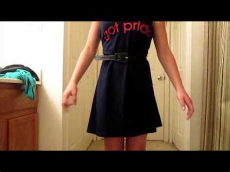 This works great with shirts, dresses, or light jackets that are just too big and baggy. How to make a dress out of a X-Large T-Shirt! - YouTube