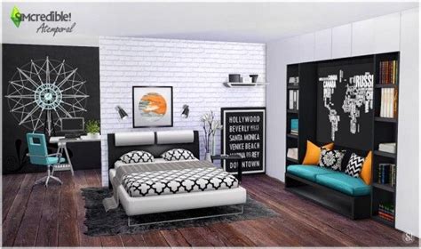 Simcredible Designs Atemporal Bedroom Sims 4 Cc Furniture Design