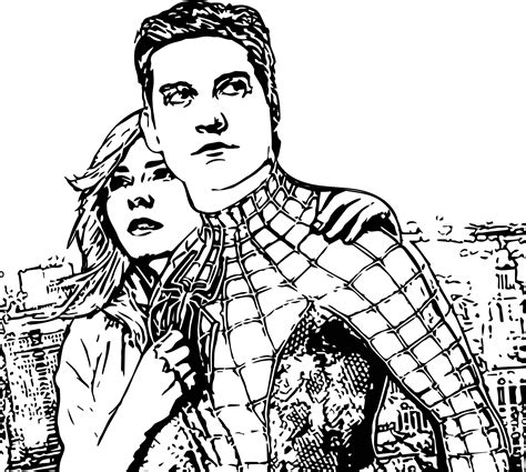 Print your own spiderman coloring book with these amazing coloring sheets! nice Spider Man In Movie Coloring Page (With images ...