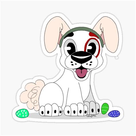 Easter Doggo Sticker By Vegasyote Redbubble