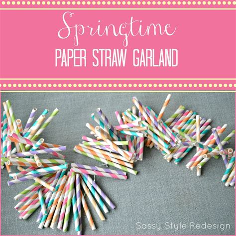 Springtime Paper Straw Garland By Via The 36th
