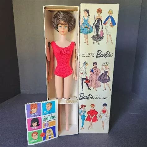 Vtg Mattel Brunette Bubble Cut Barbie Doll Japan Original Box Stand Picclick