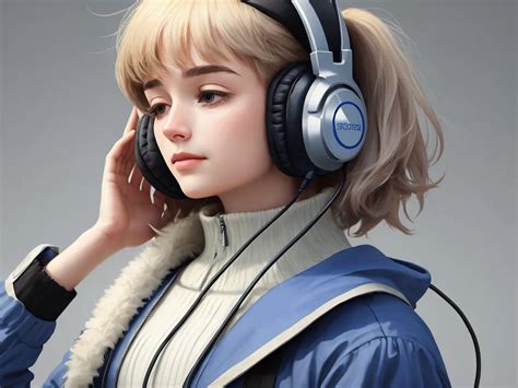 Image To Text Conversion One Girl Headphone Image Generator