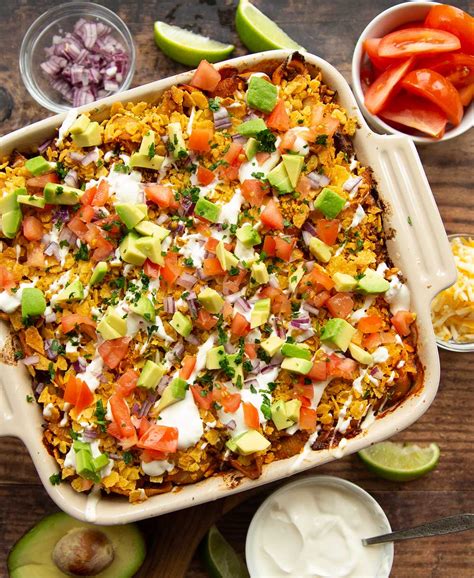 This cheesy taco bake will have you begging for more. Cheesy Taco Pasta Bake | Don't Go Bacon My Heart