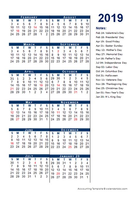 Download these editable 2021 retail accounting calendar templates in word and xls format. 2019 Fiscal Period Calendar 4-4-5 - Free Printable Templates