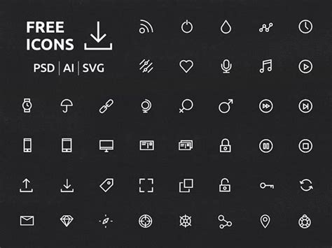 42 Additional Icons Set Free Download Psd Dlpsd