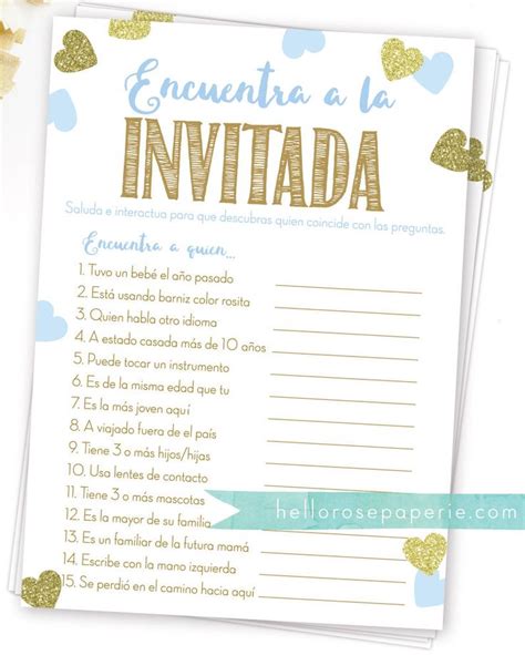 Spanish Find The Guest Encuentra A La Invitada Baby Shower Etsy