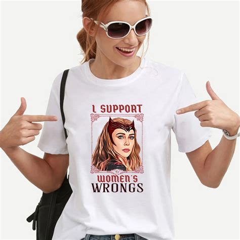 I Support Women S Wrongs Wanda Maximoff T Shirt T For Men Women Tee Shirt Short