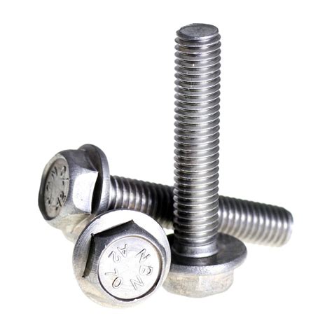 A2 Stainless Steel Flanged Hex Head Bolts Din 6921 Bolt Base
