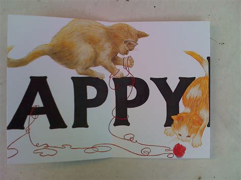 Gl Ckwunsch Karte Happy Birthday Katzen Art Fun