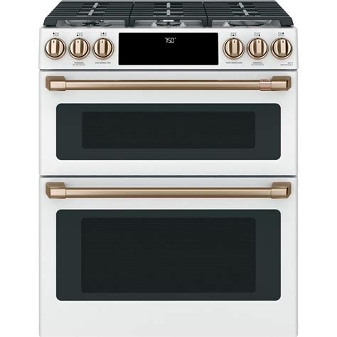 Cafe 30 In 67 Cu Ft Slide In Double Oven Gas Range With Self