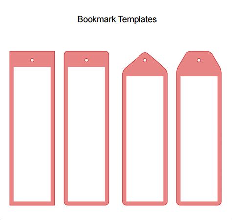 Free 6 Sample Blank Bookmarks In Pdf Ms Word