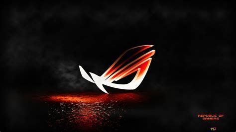 Asus Rog Republic Of Gamers Logo Lava Temático Hd Wallpaper Download