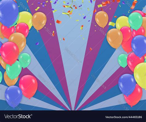 Grand Opening Card Design With Balloons Royalty Free Vector