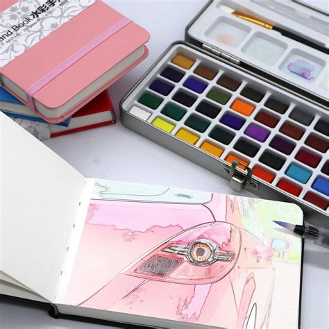 24 Sheets Watercolor Book Pad Hand Book Painting Paper Drawing Notebook
