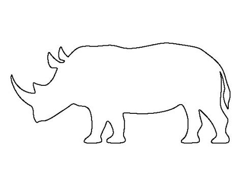 Pin By Christine Johnson On Animal Templates Animal Stencil Rhino