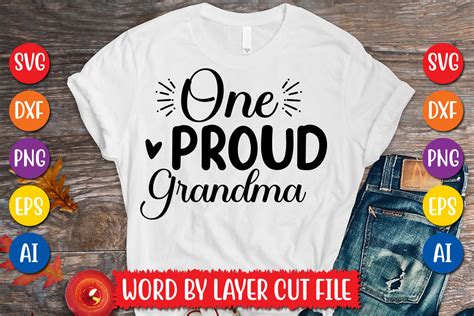 One Proud Grandma Svg Design Graphic By Megasvgart · Creative Fabrica
