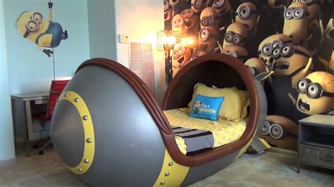 The rocket ship beds were kind of cool, but otherwise it's really just wallpaper. Minion Suite Detailed Tour at Loews Portofino Bay Hotel ...