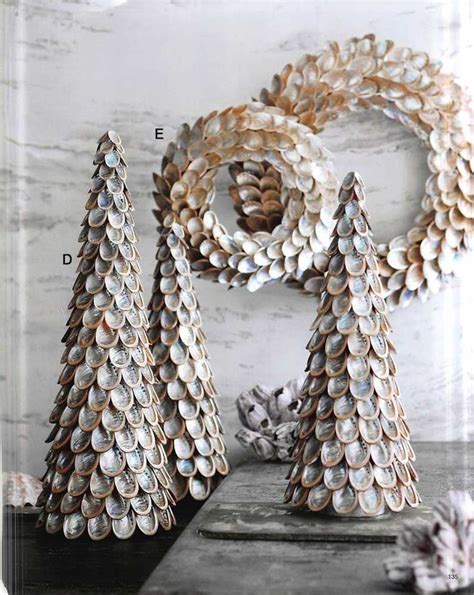 Abalone Shell Artificial Trees And Wreaths Miniature Christmas Trees