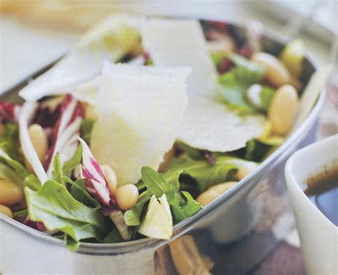 5 Minute Salad Tricolor Salad With White Beans And Parmesan Ellie Krieger