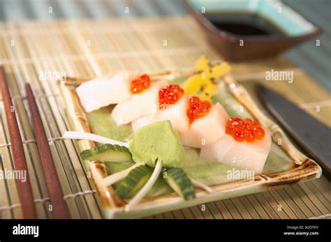 Butterfish Sashimi Stock Photo Alamy